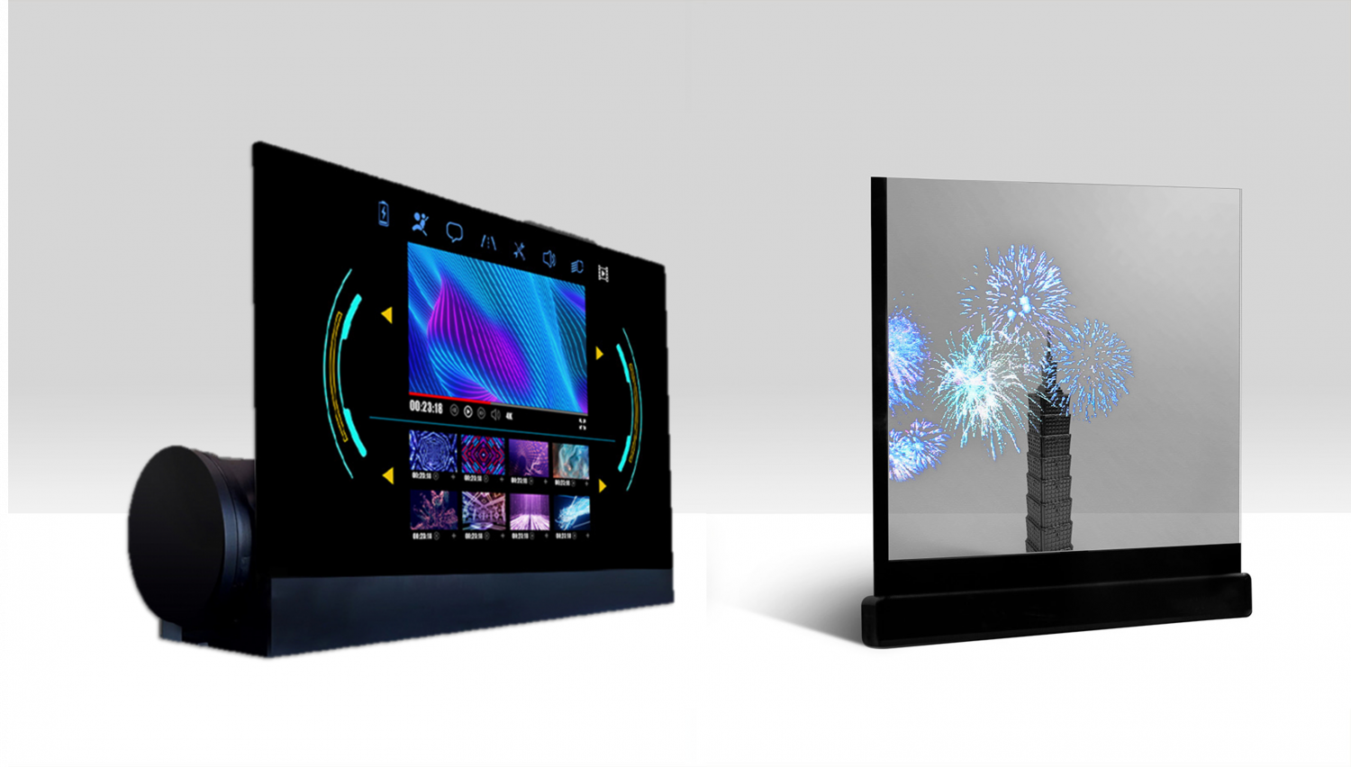 可捲式、折疊性、高透明